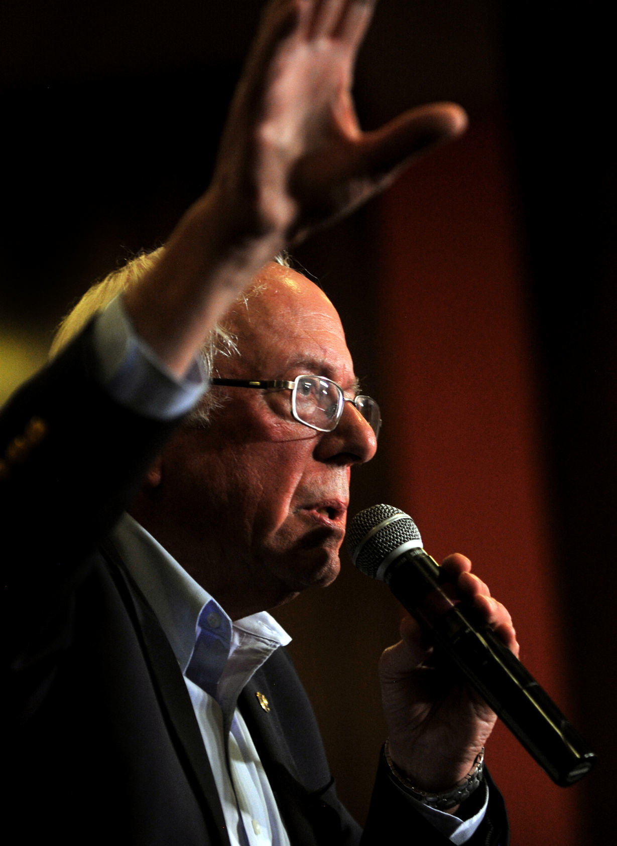Presidential candidate Sen. Bernie Sanders in Clinton, Iowa.